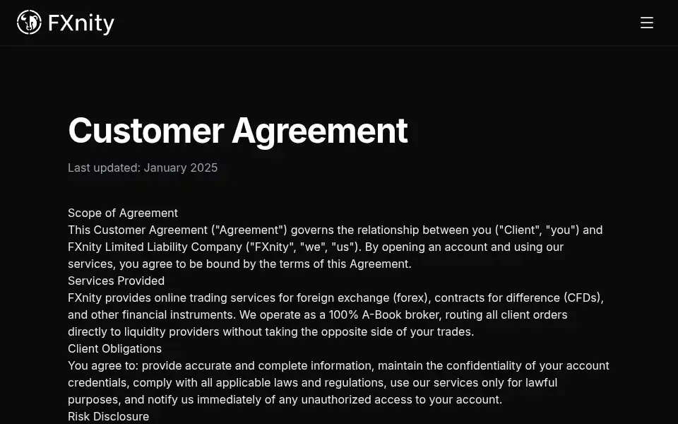 Screenshot of fxnity.com