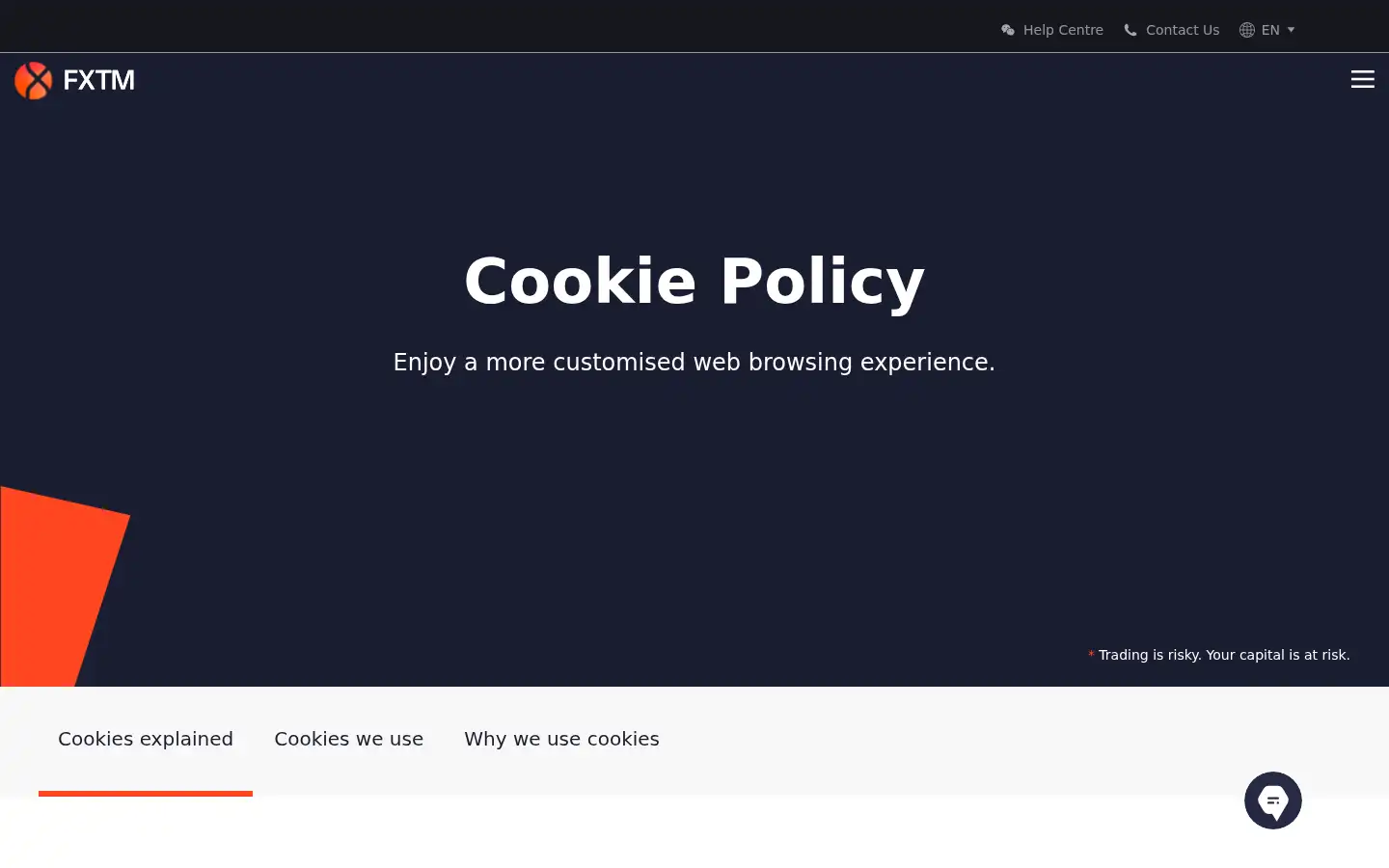 Screenshot of fxtm.com