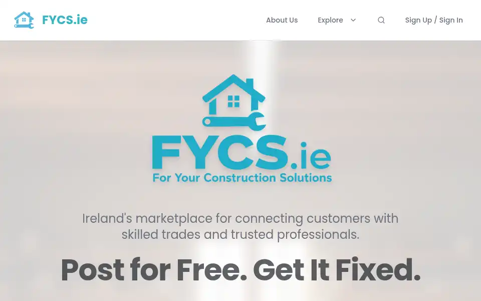 Screenshot of fycs.ie