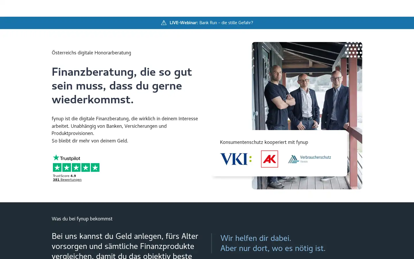 Screenshot of fynup.at