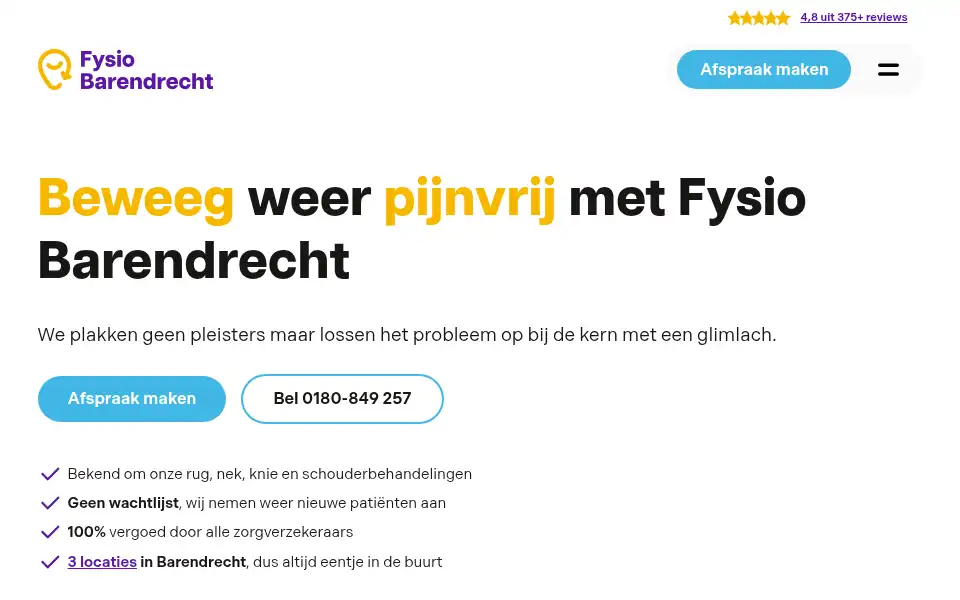 Screenshot of fysio-barendrecht.nl