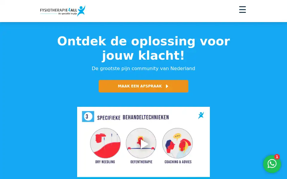 Screenshot of fysiotherapie4all.nl