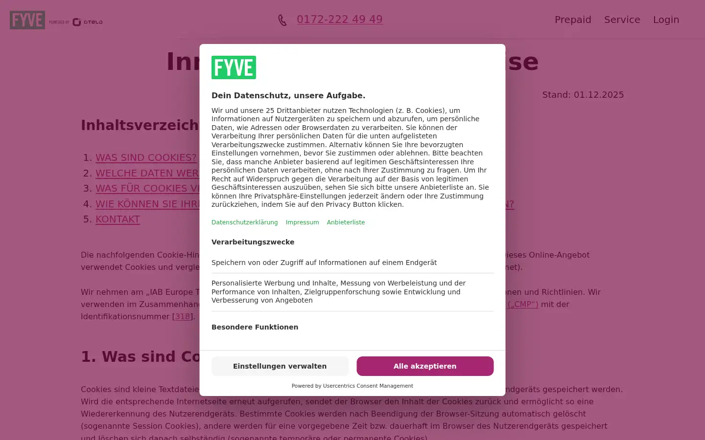 Screenshot of fyve.de
