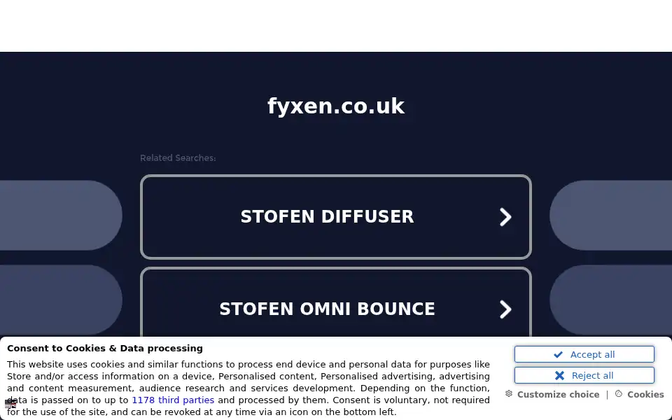 Screenshot of fyxen.co.uk