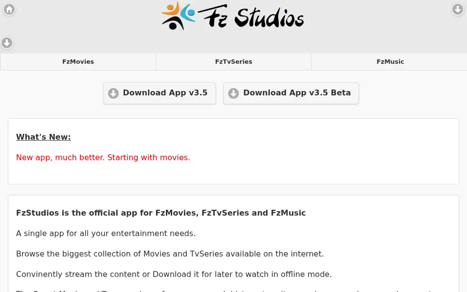 Screenshot of fzstudios.app