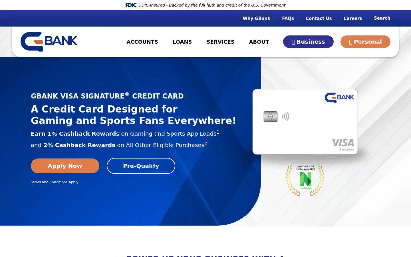 Screenshot of g.bank