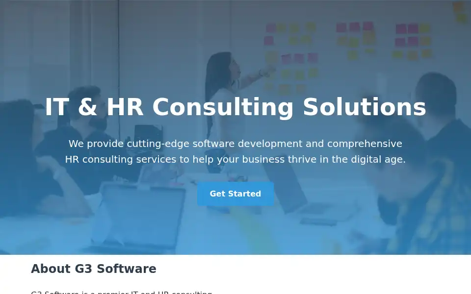 Screenshot of g3softwareservices.com