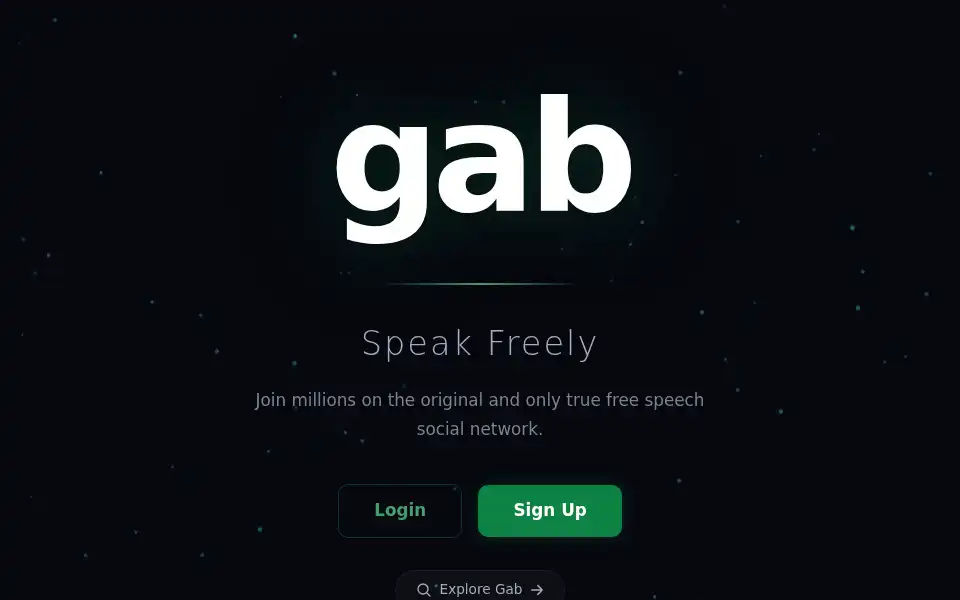 Screenshot of gab.com
