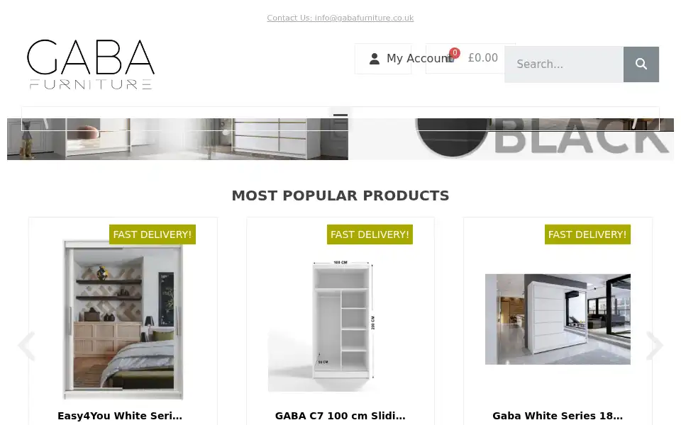 Screenshot of gabafurniture.co.uk