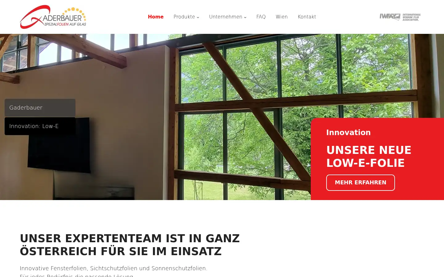 Screenshot of gaderbauer.at