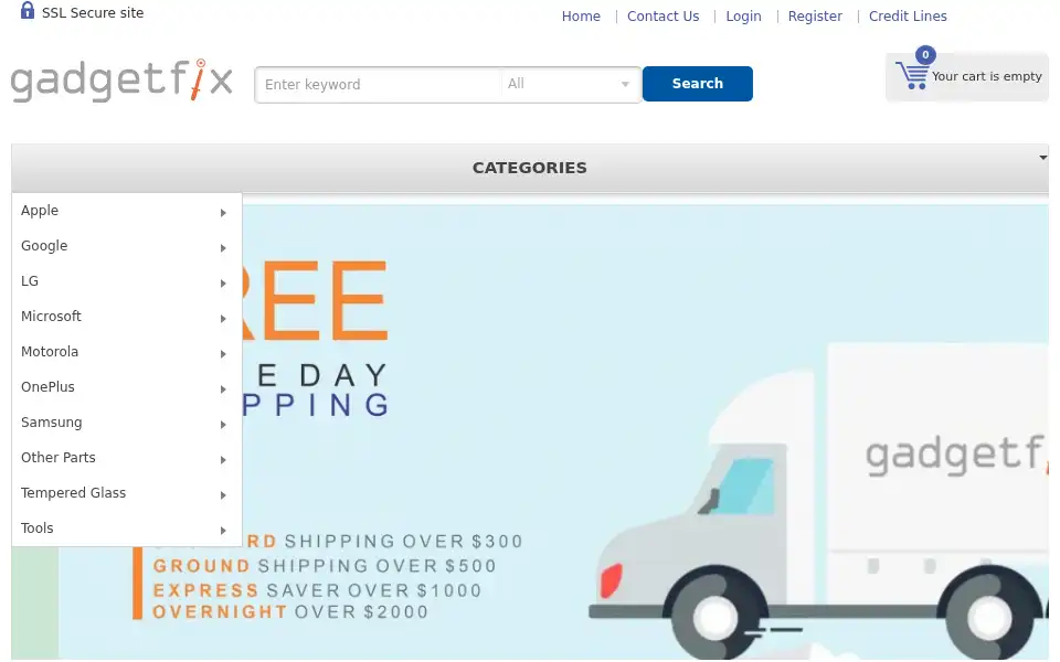 Screenshot of gadgetfix.com
