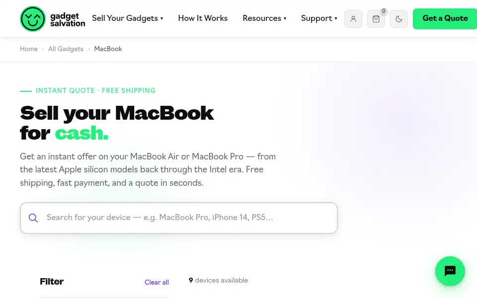 Screenshot of gadgetsalvation.com