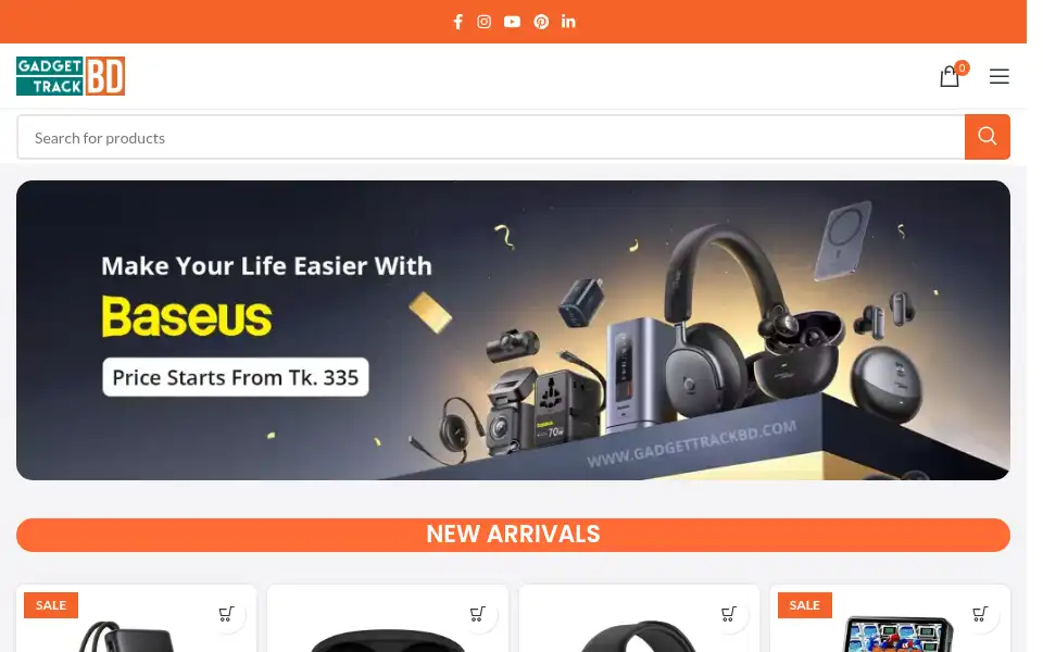 Screenshot of gadgettrackbd.com