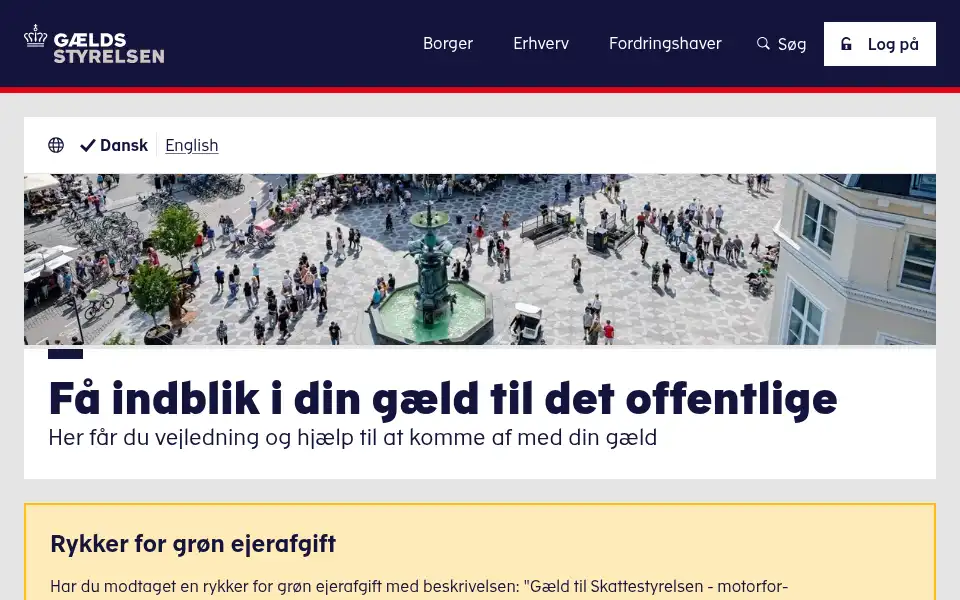 Screenshot of gaeldst.dk