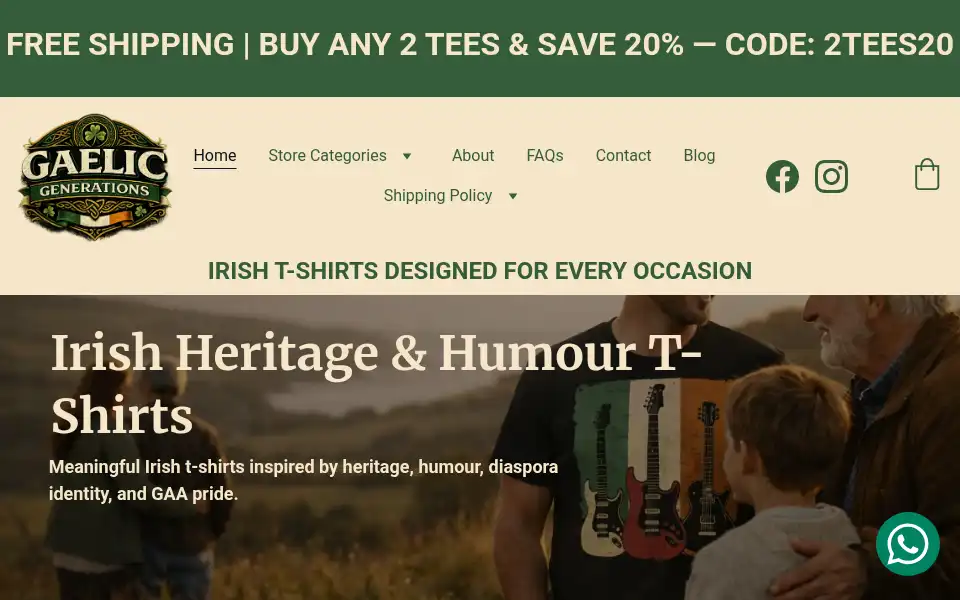 Screenshot of gaelicgenerations.com