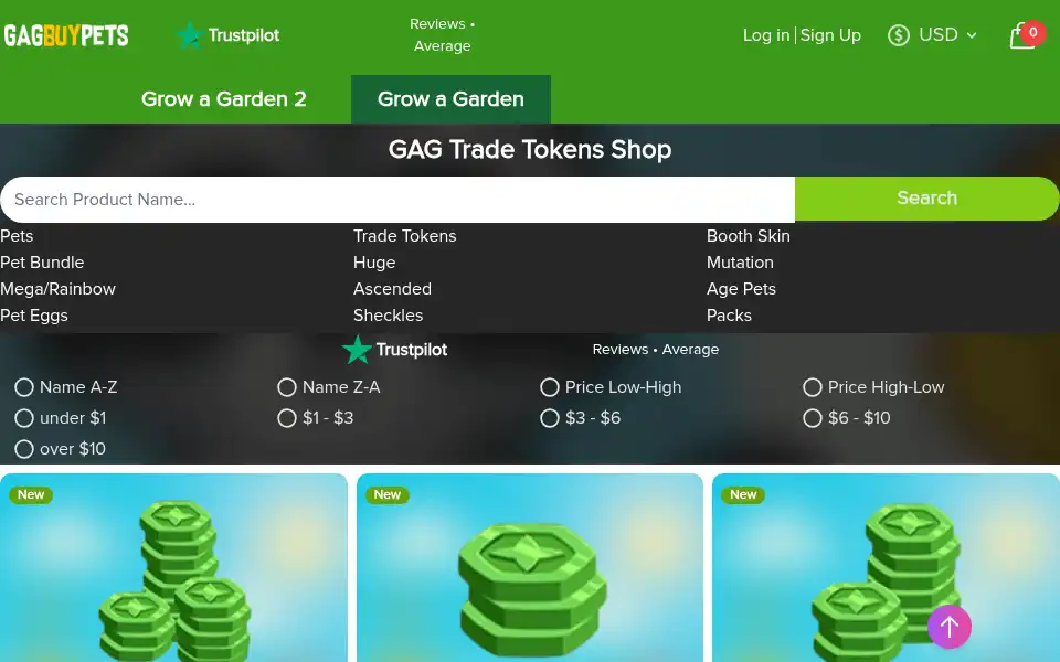 Screenshot of gagbuypets.com