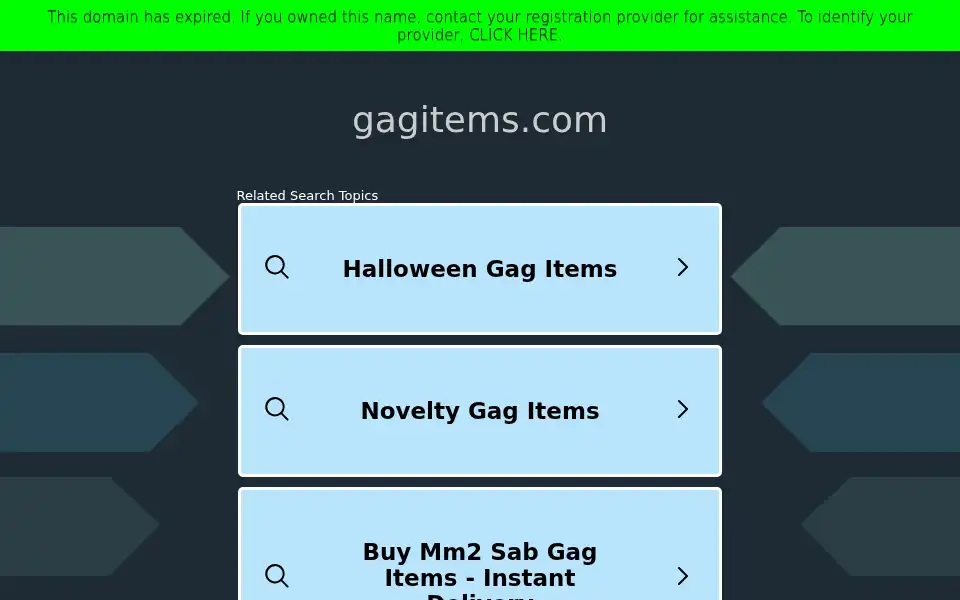 Screenshot of gagitems.com
