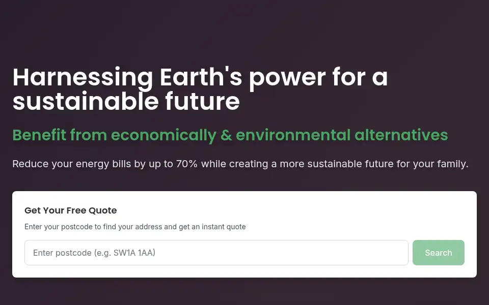 Screenshot of gaiapowered.co.uk