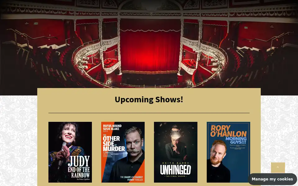 Screenshot of gaietytheatre.ie
