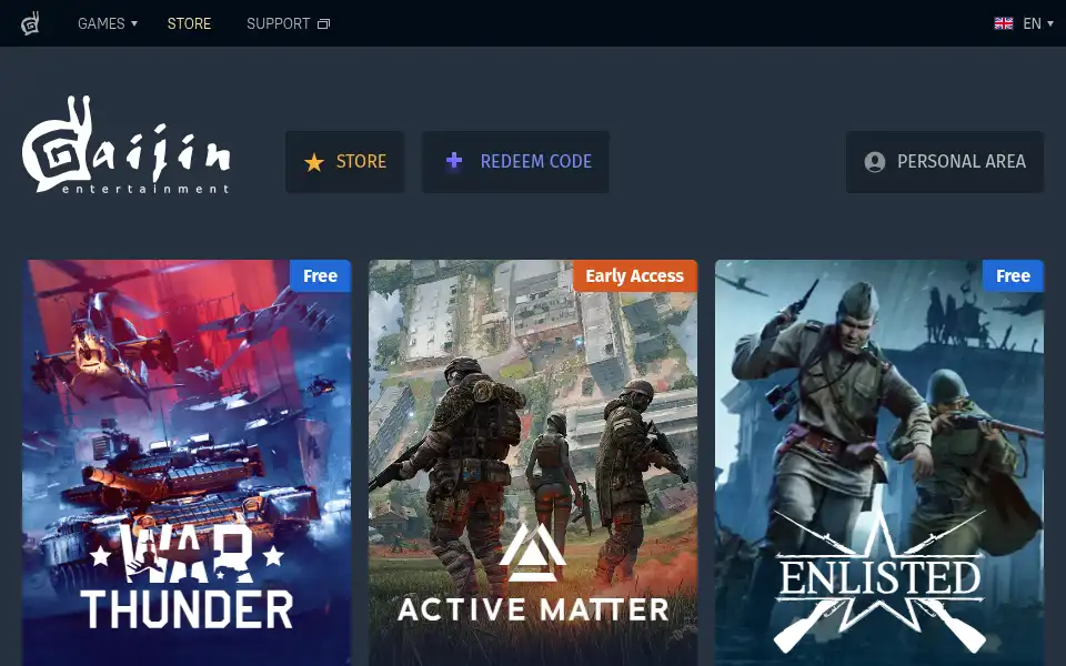 Screenshot of gaijin.net
