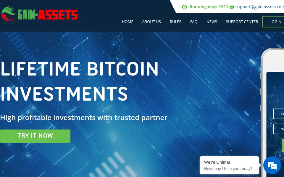 Screenshot of gain-assets.com