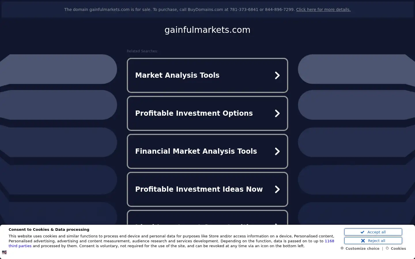 Screenshot of gainfulmarkets.com