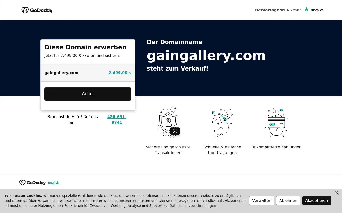 Screenshot of gaingallery.com