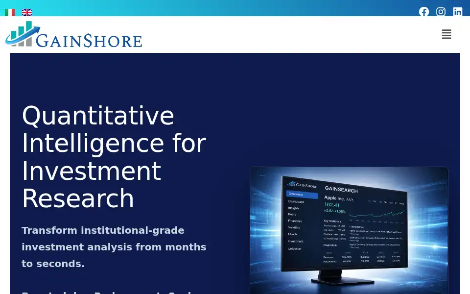 Screenshot of gainshore.com
