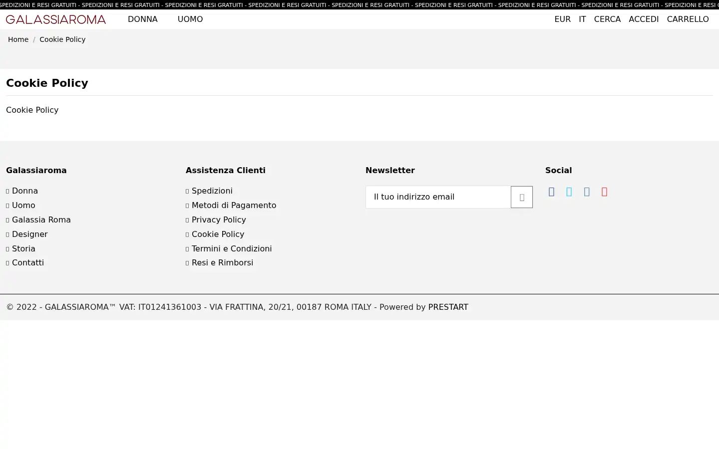 Screenshot of galassiaroma.com