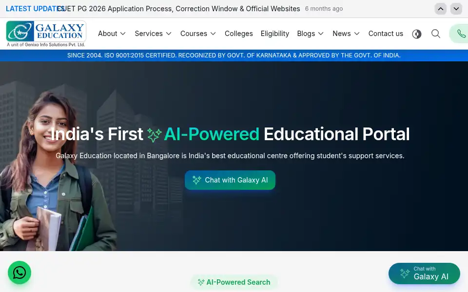 Screenshot of galaxyeduworld.com