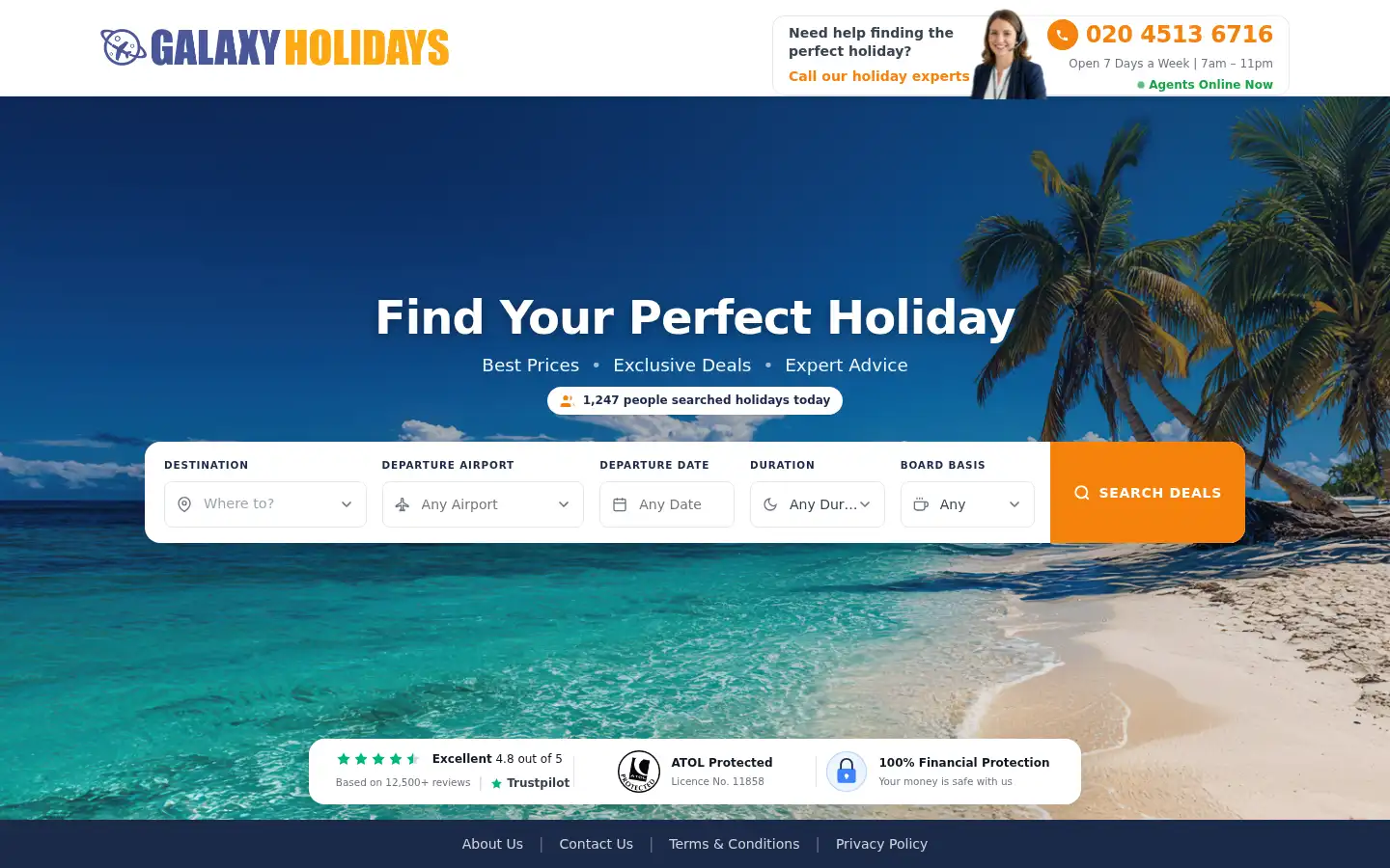 Screenshot of galaxyholidays.co.uk