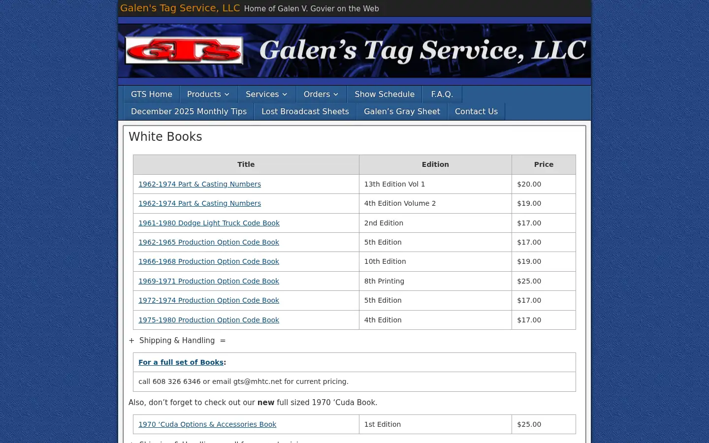 Screenshot of galengovier.com