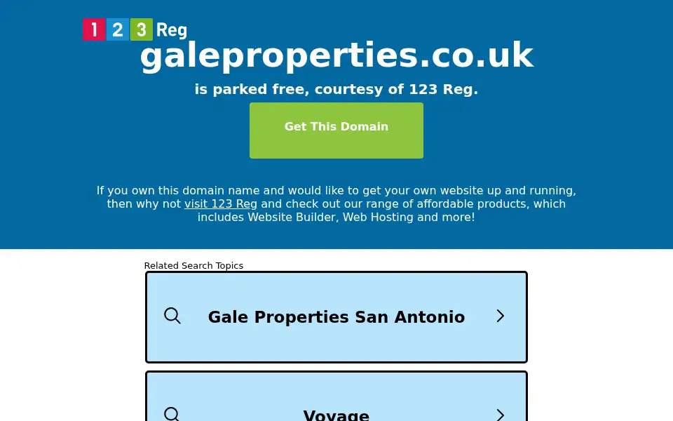 Screenshot of galeproperties.co.uk