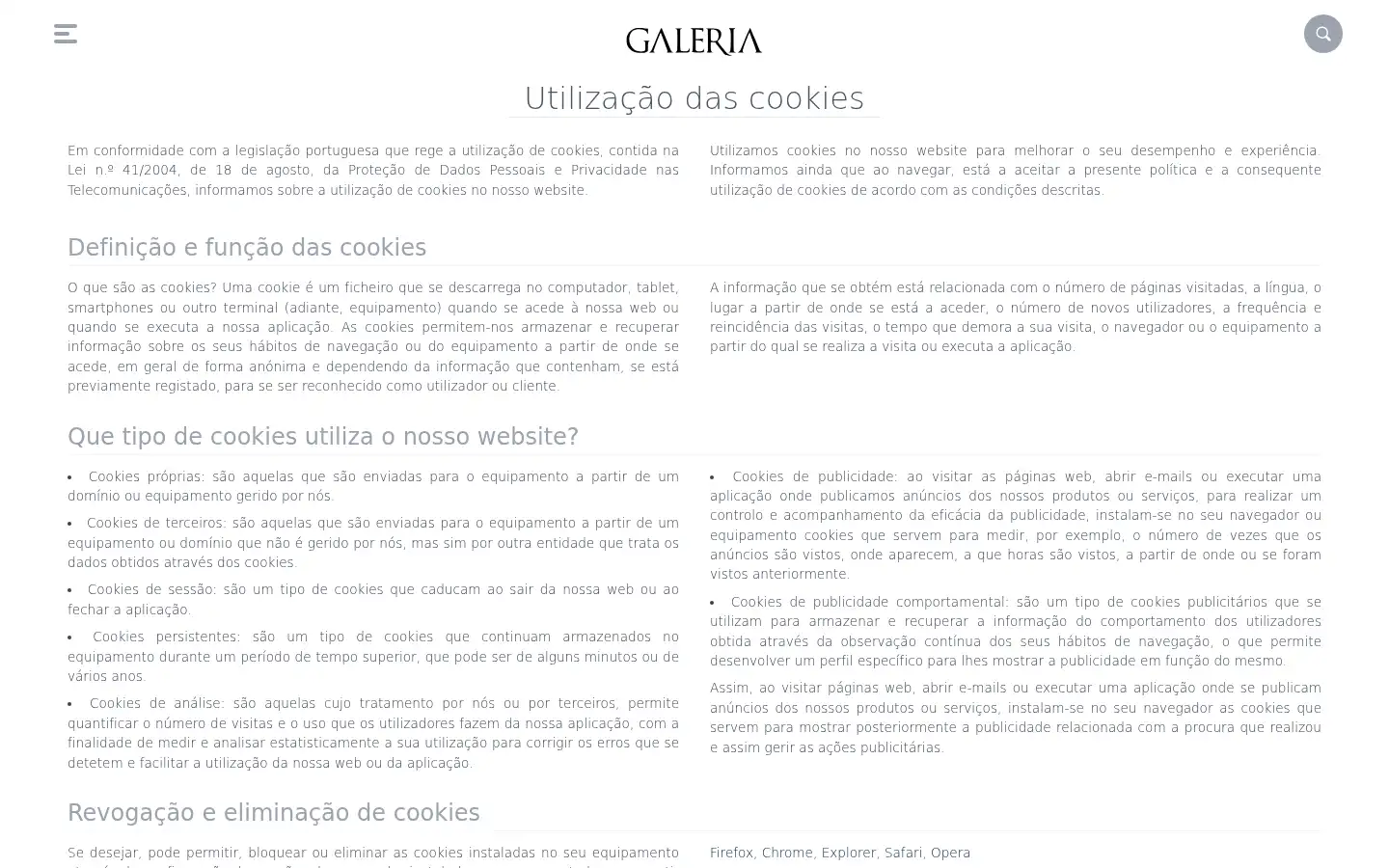 Screenshot of galeria.pt