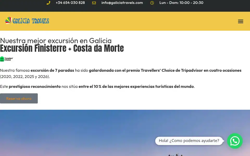 Screenshot of galiciatravels.com