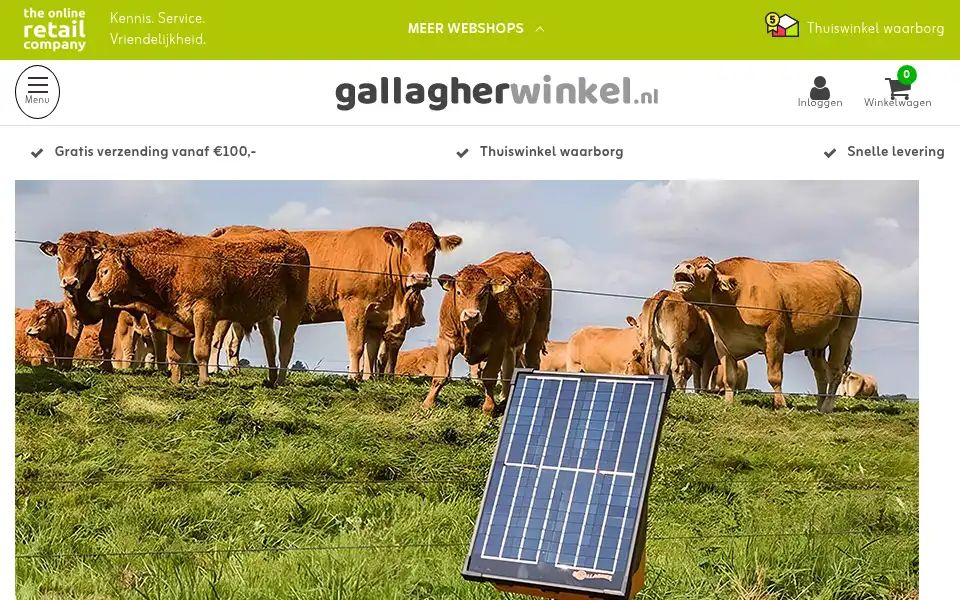 Screenshot of gallagherwinkel.nl