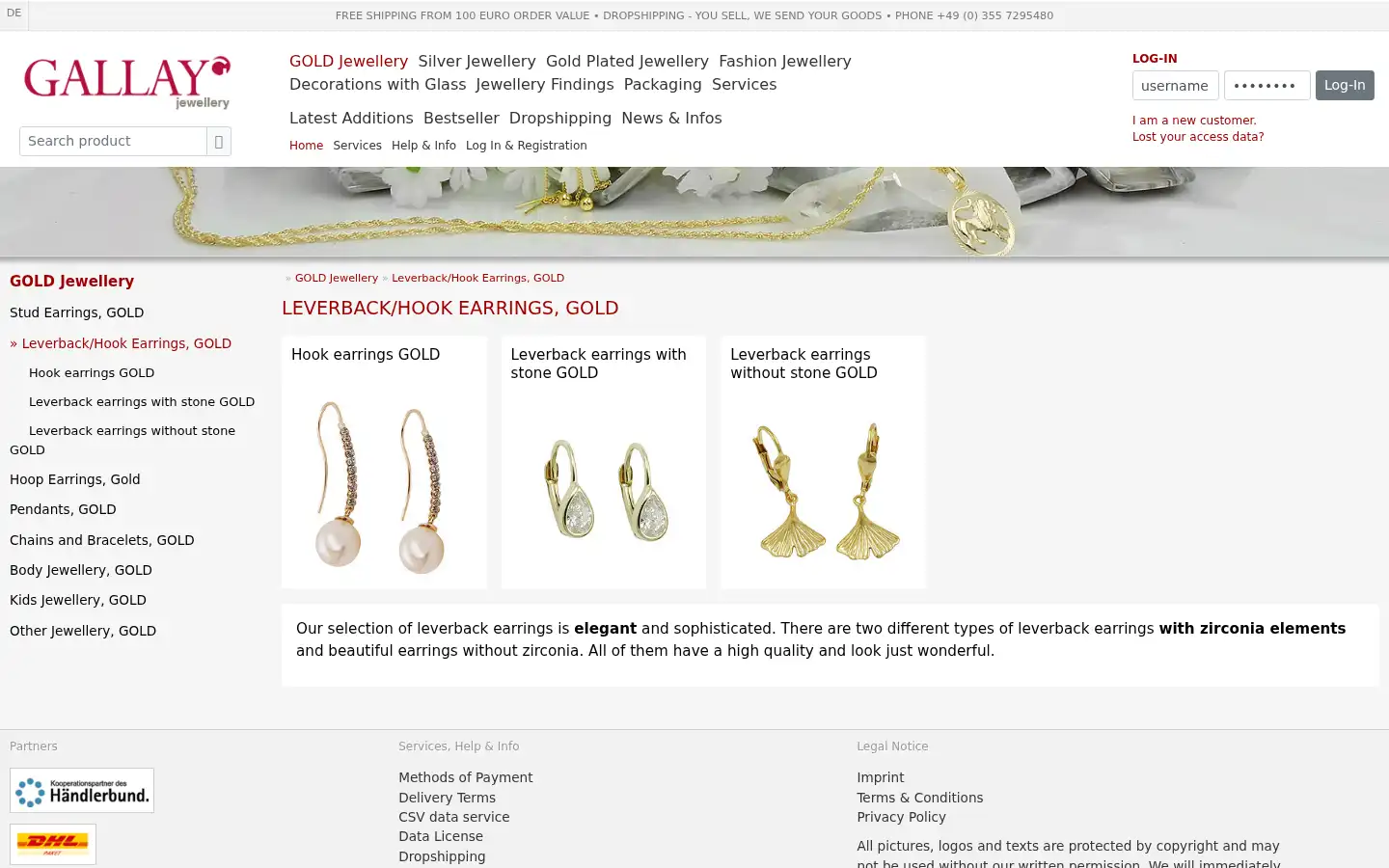 Screenshot of gallay.eu
