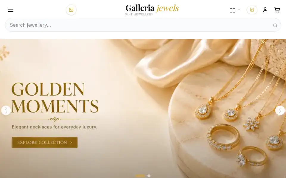 Screenshot of galleriajewels.com