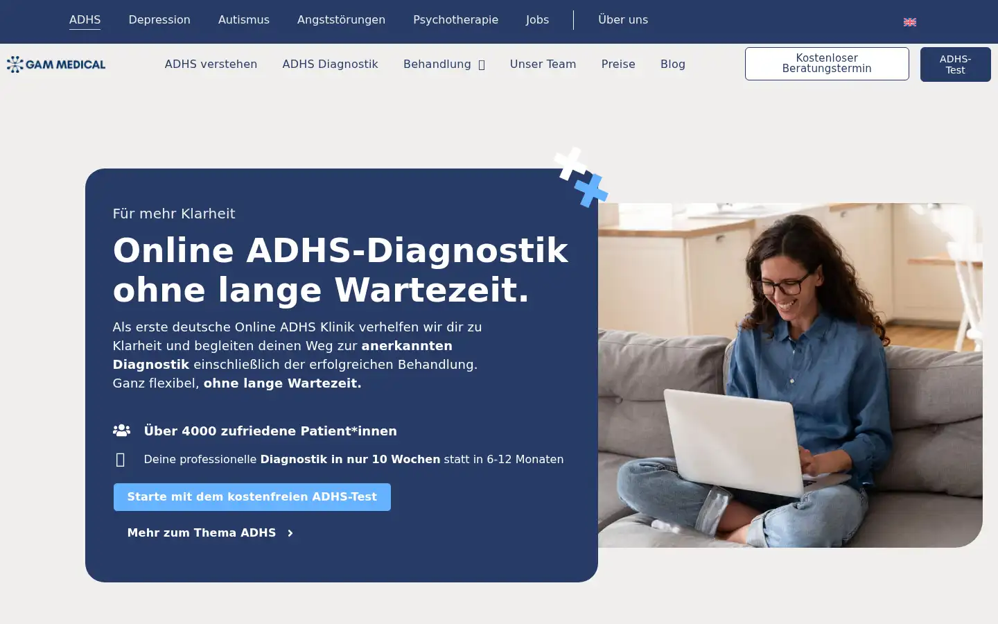 Screenshot of gam-medical.de