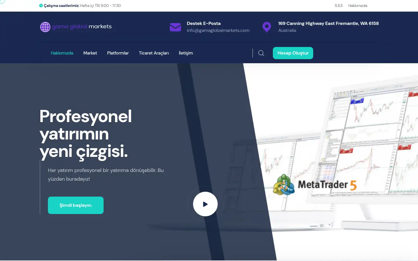 Screenshot of gamaglobalmarkets.com