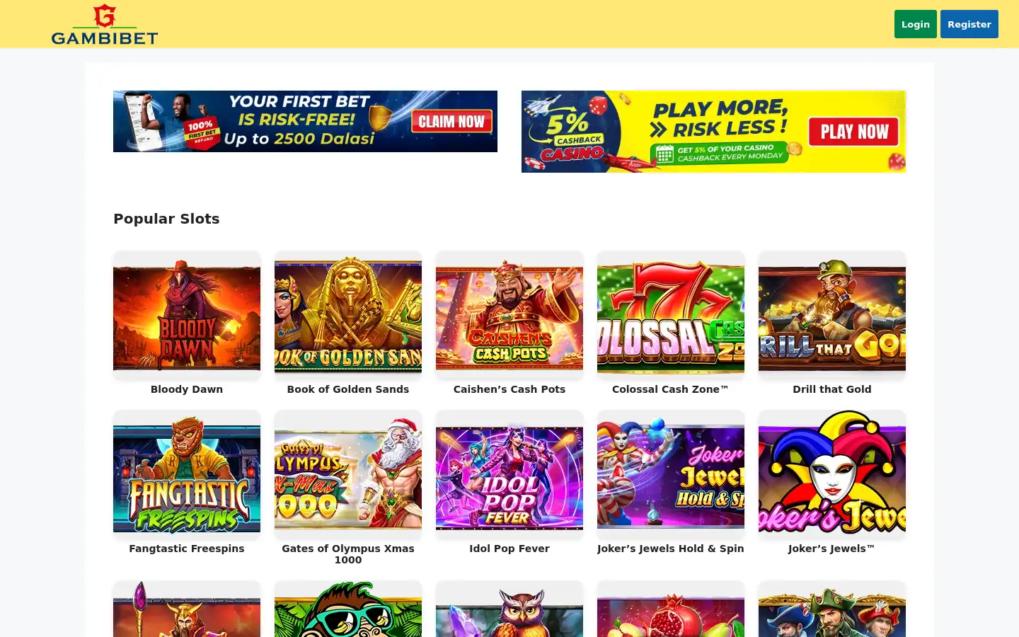 Screenshot of gambibet-casino.com