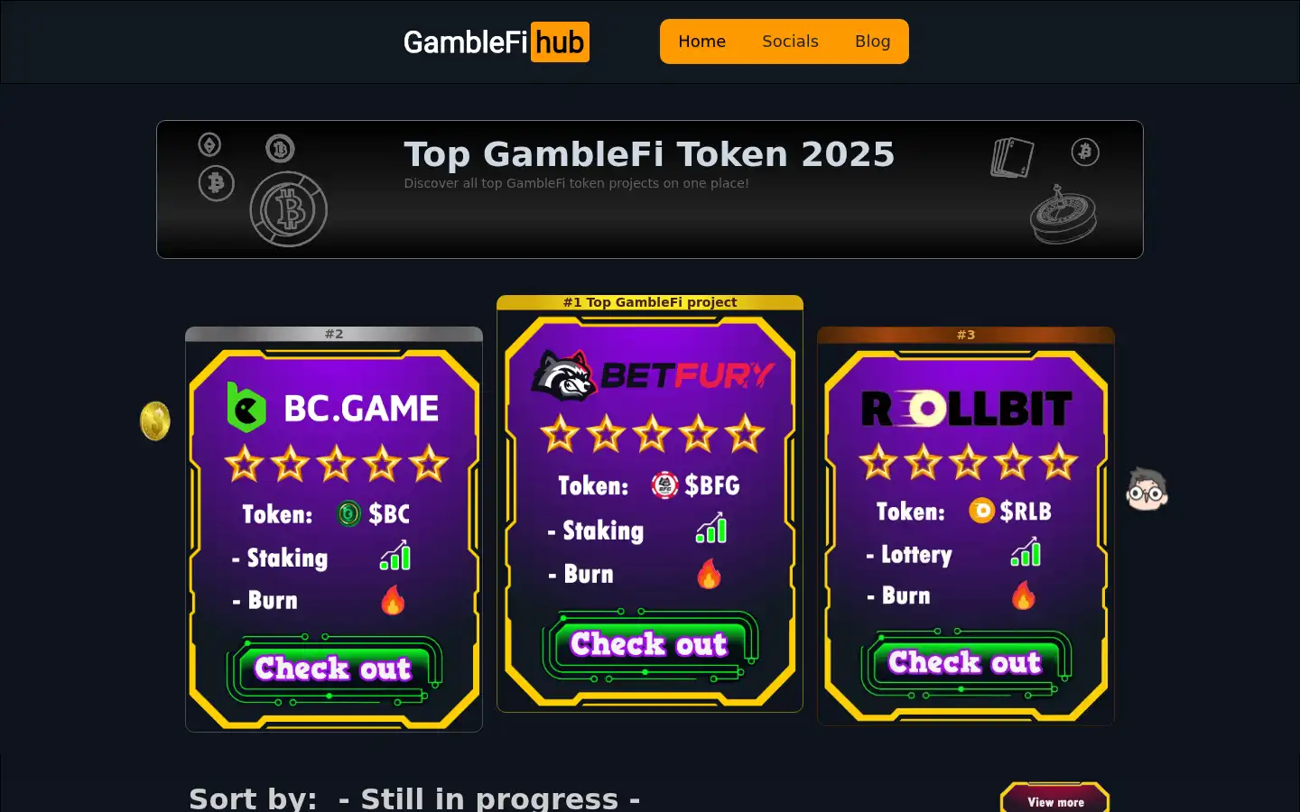 Screenshot of gamblefihub.com