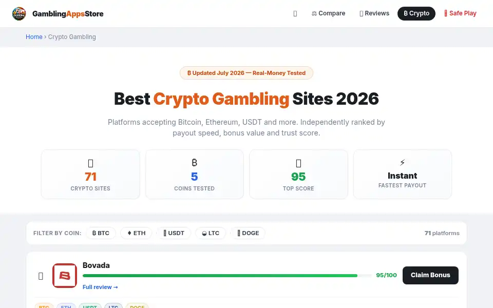 Screenshot of gamblingappsstore.com