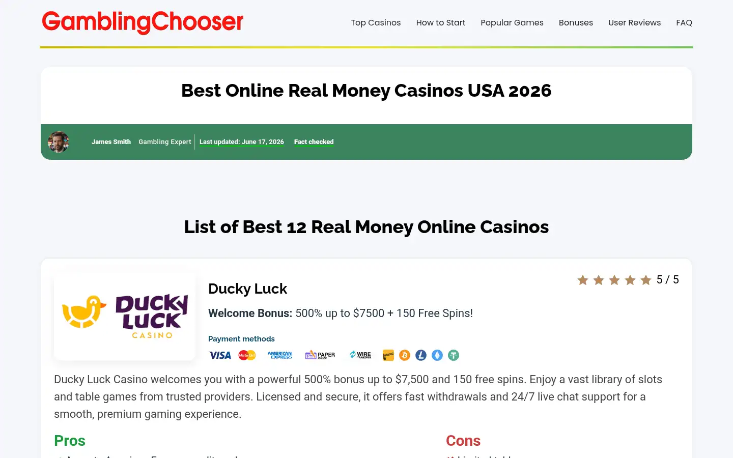 Screenshot of gamblingchooser.com