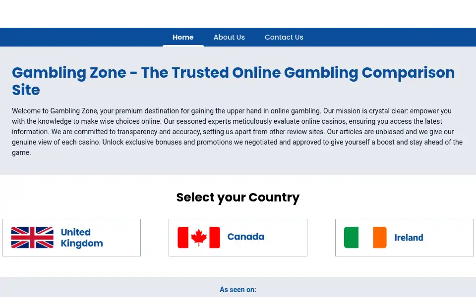 Screenshot of gamblingzone.com