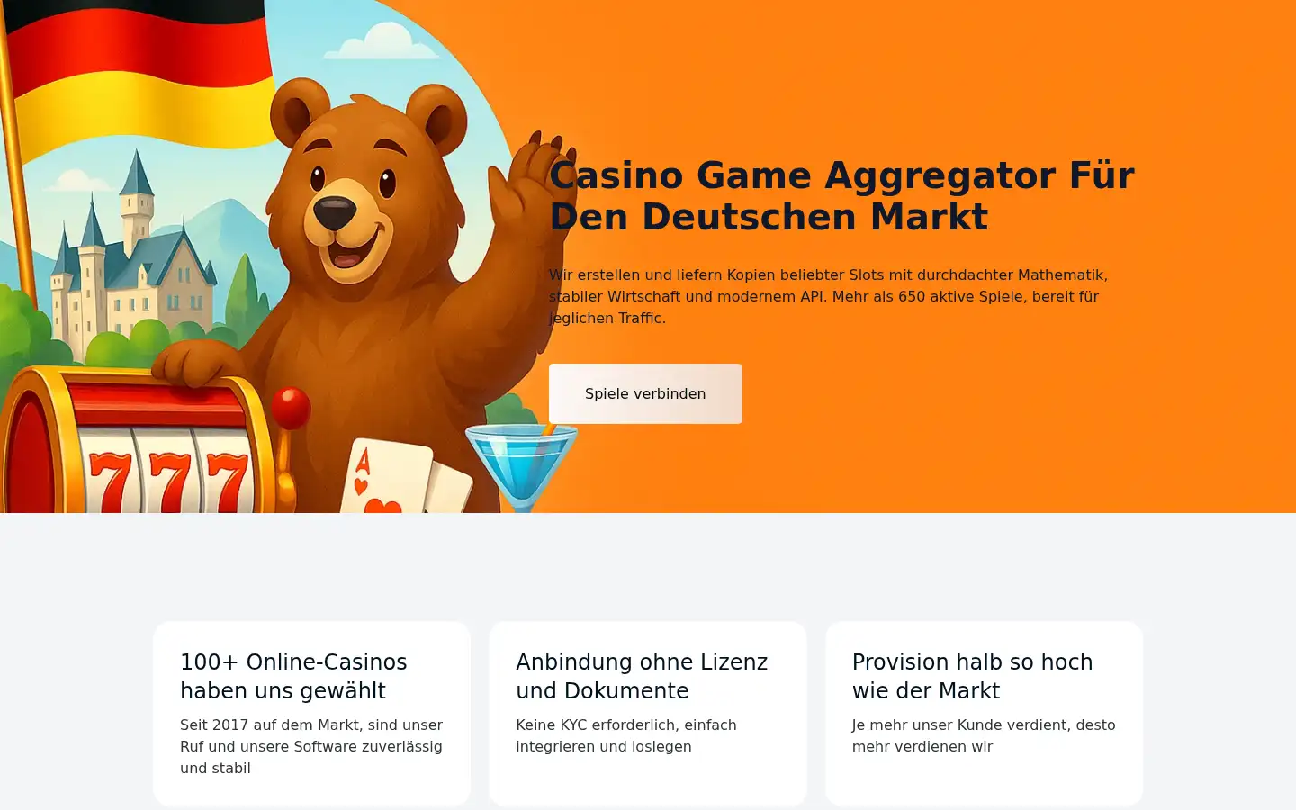 Screenshot of gameaggregator.de
