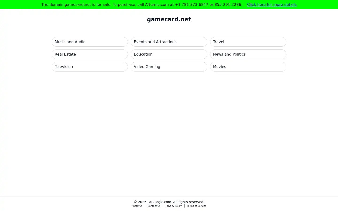Screenshot of gamecard.net