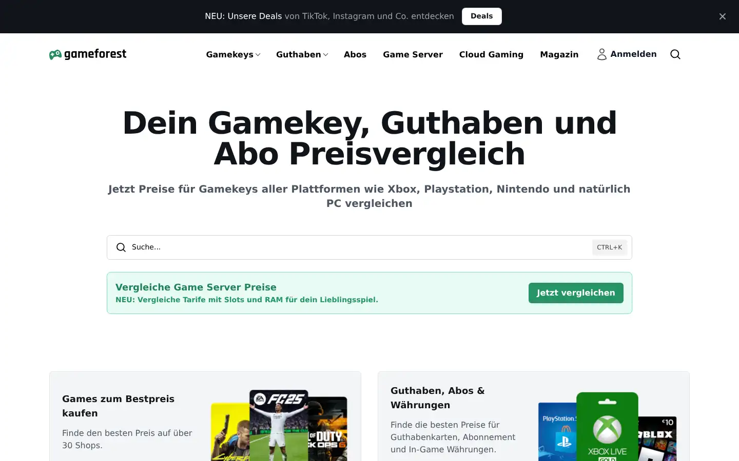 Screenshot of gameforest.de