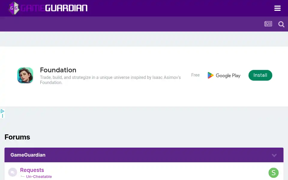 Screenshot of gameguardian.net