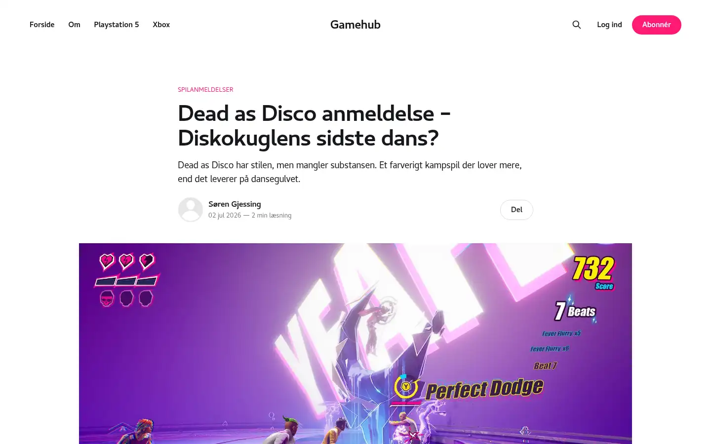 Screenshot of gamehub.dk